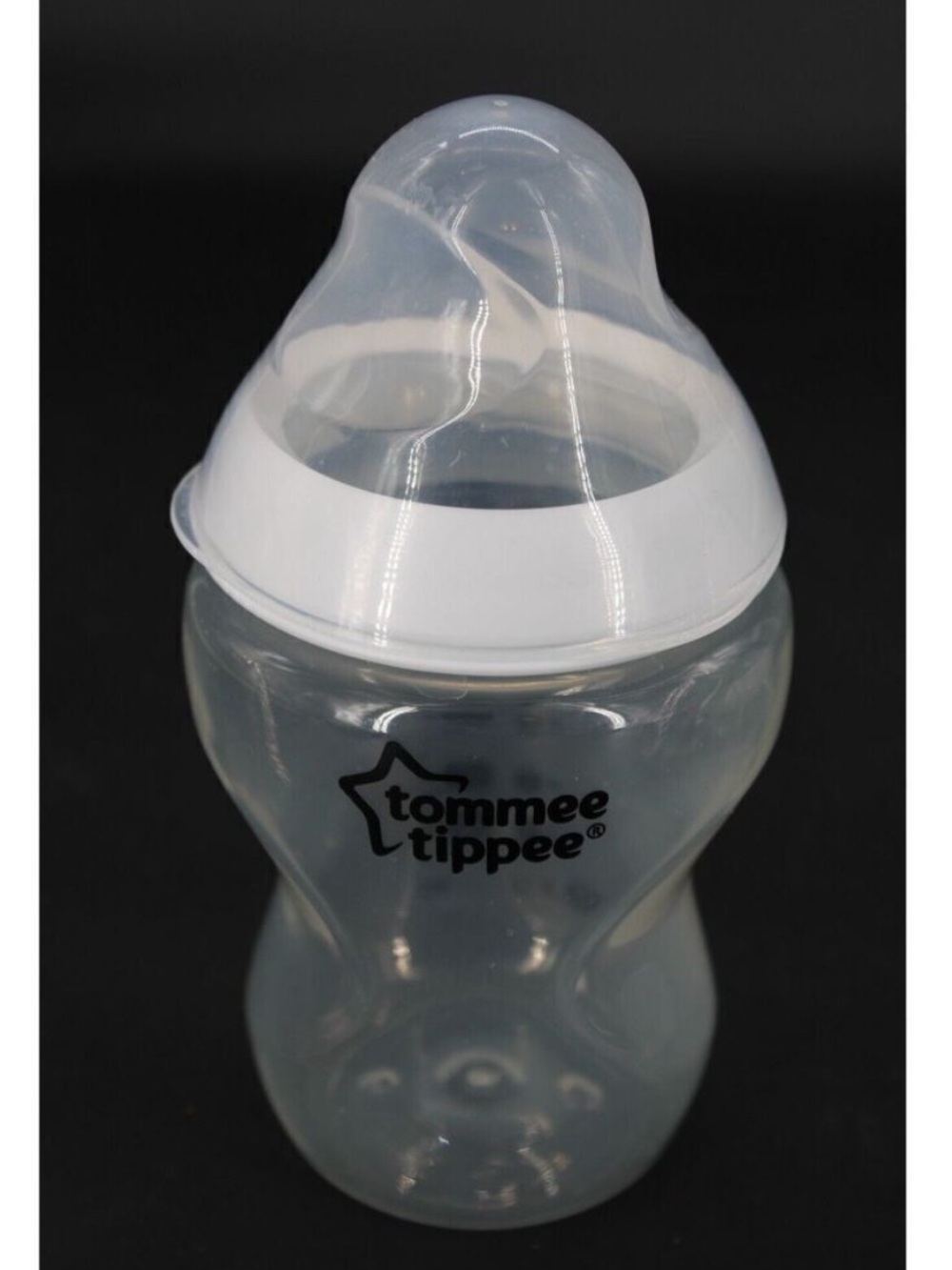 Tommee Tippee Clear Baby Bottle with White Cap